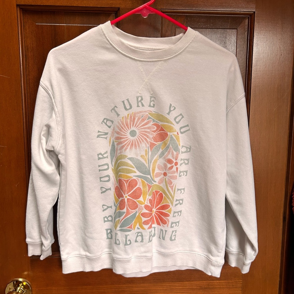 Billabong White Textured Sweatshirt